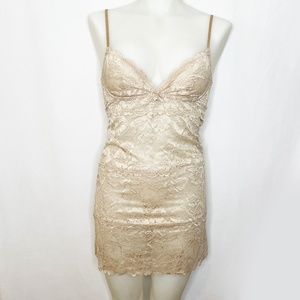 What Makes You Blush Ivory Chemise with Lace Details